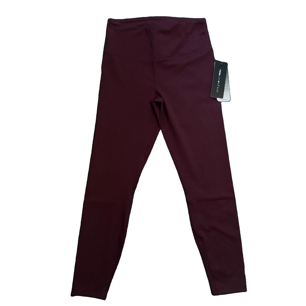 Yogalicious Lux Leggings Desert Apple Maroon High Rise Ankle Stretch Yoga Pants